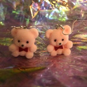 y2k kawaii teddy bear earrings